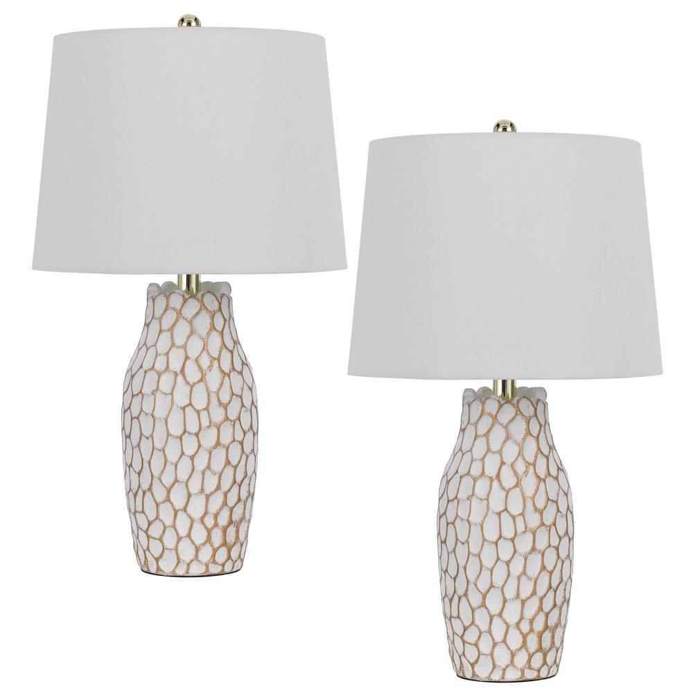 Cal Lighting 100W Elmira Ceramic Table Lamp. Priced And Sold As Pairs