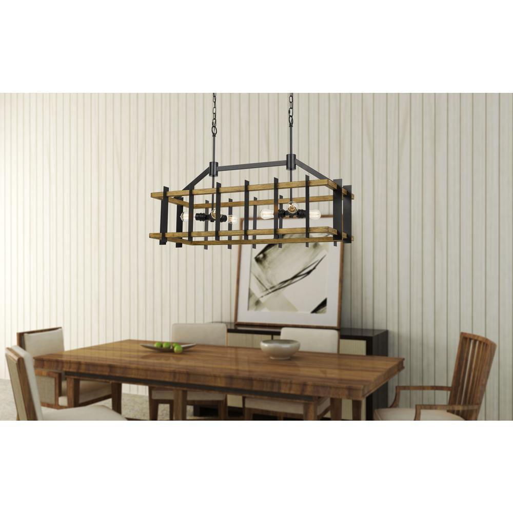FX-3705-6-Cal Lighting-Bruck - 6 Light Chandelier In Industrial Style-26.75 Inches Tall and 41 Inches Wide