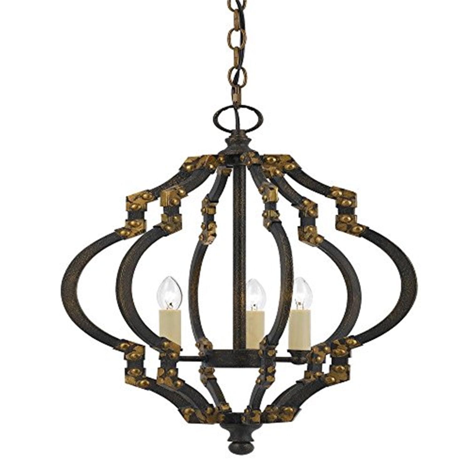 Antique Gold Iron 3-Light LED Island Pendant