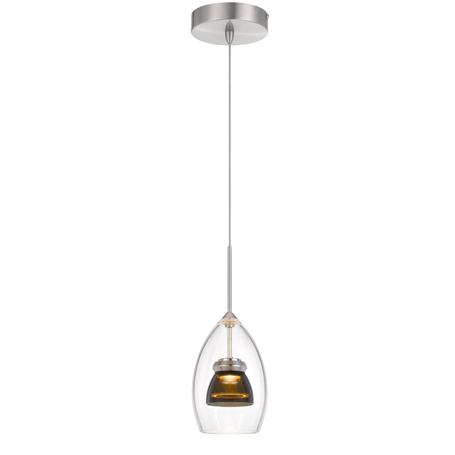 Multicolor LED Double Glass Mini Pendant Light, 159"