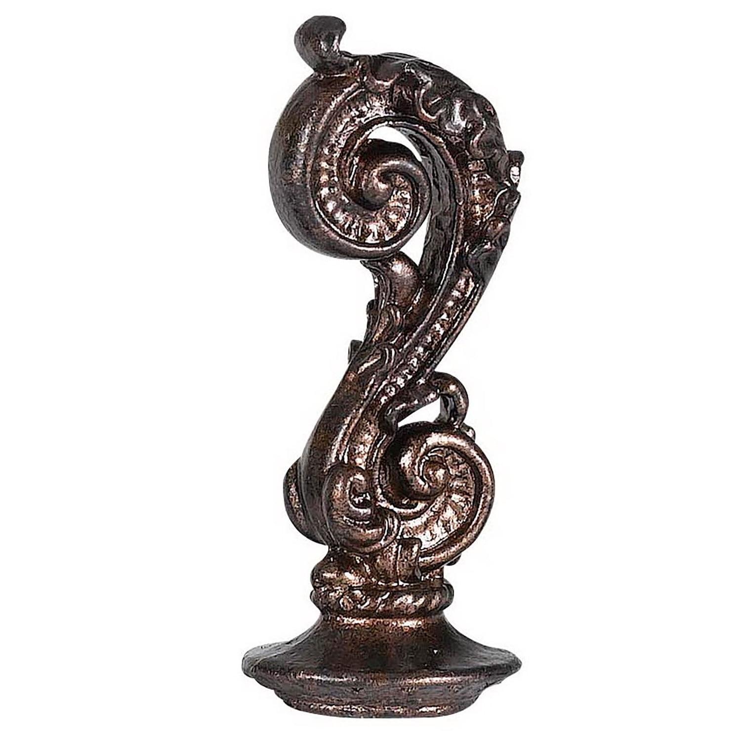 Cal Lighting 3.5" Metal Cast Finial in Rust Finish