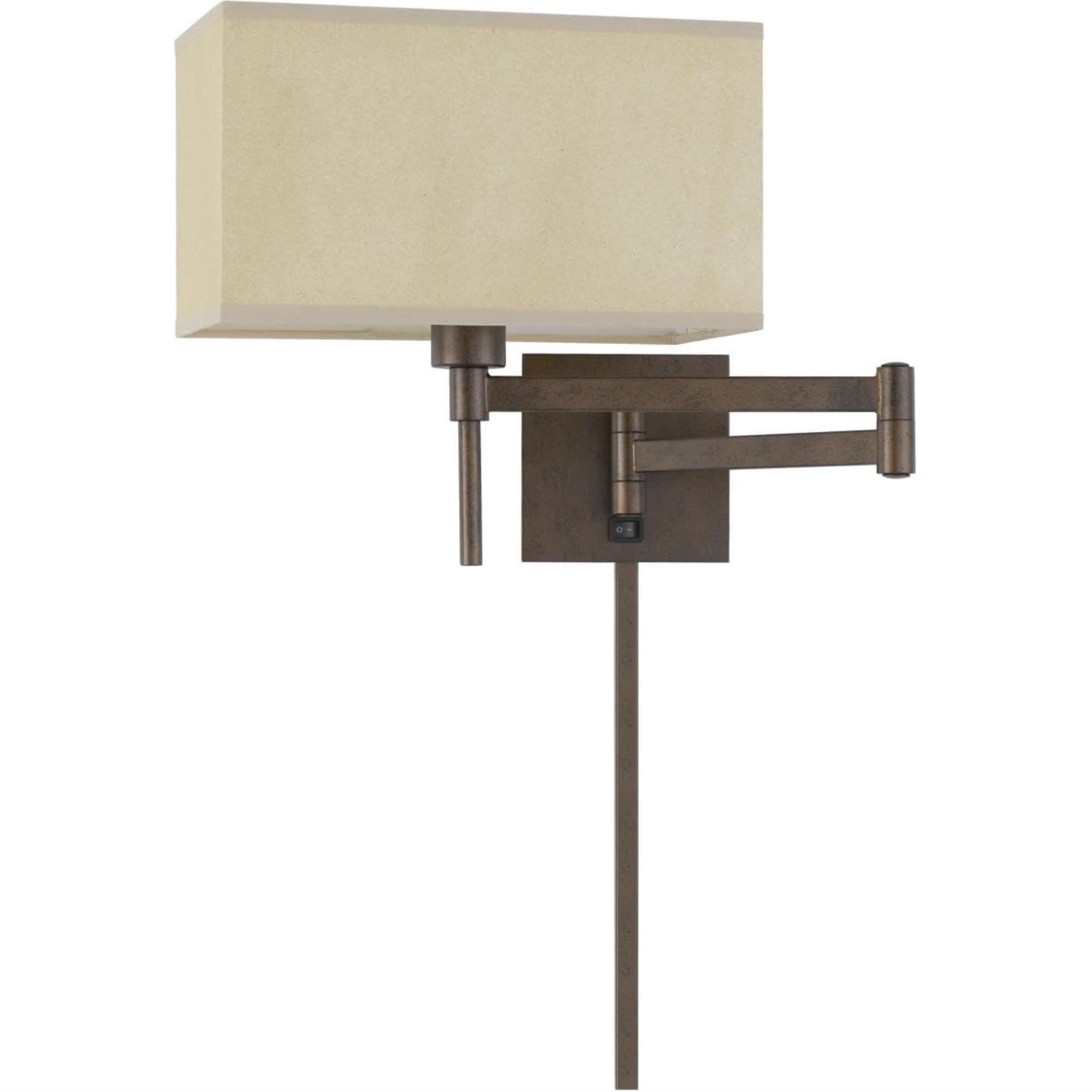 Cal Lighting WL-2930-RU Transitional One Light Swing Arm Wall Lamp from Robson Collection in Bronze/Dark Finish, 26.00 inches