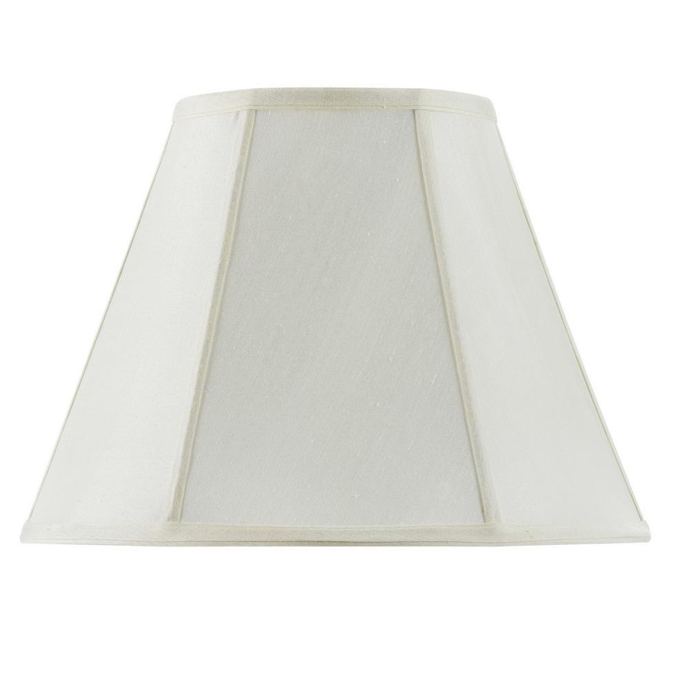 Eggshell Fabric Empire Lamp Shade with Vertical Piping