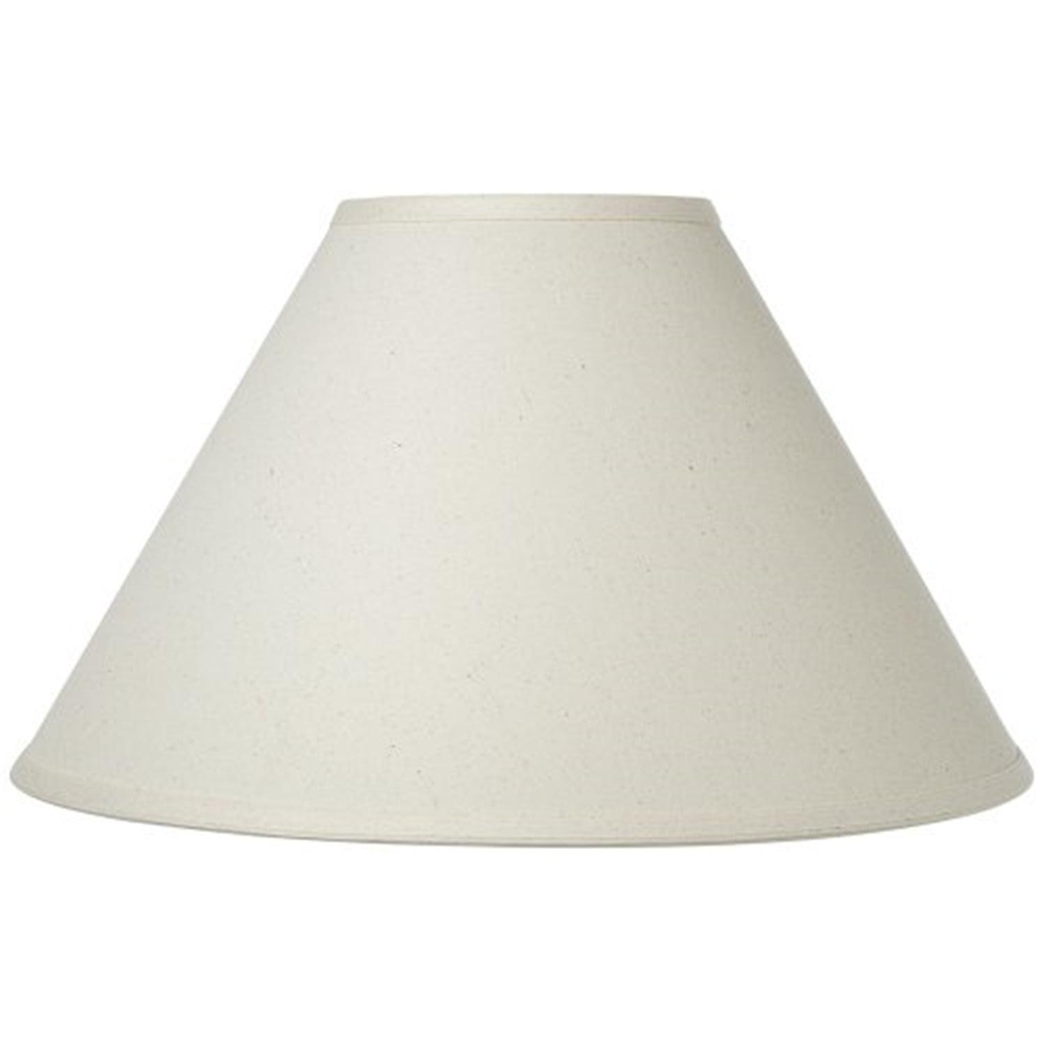 Eggshell Linen 17'' Bell Empire Lamp Shade with Polished Brass Spider