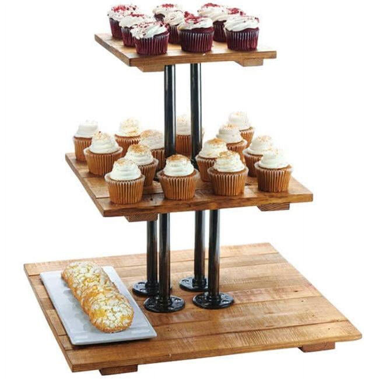 Cal-Mil Madera 3 Tier Pastry Display Riser - 20 3/4" X 20 3/4" X 20"