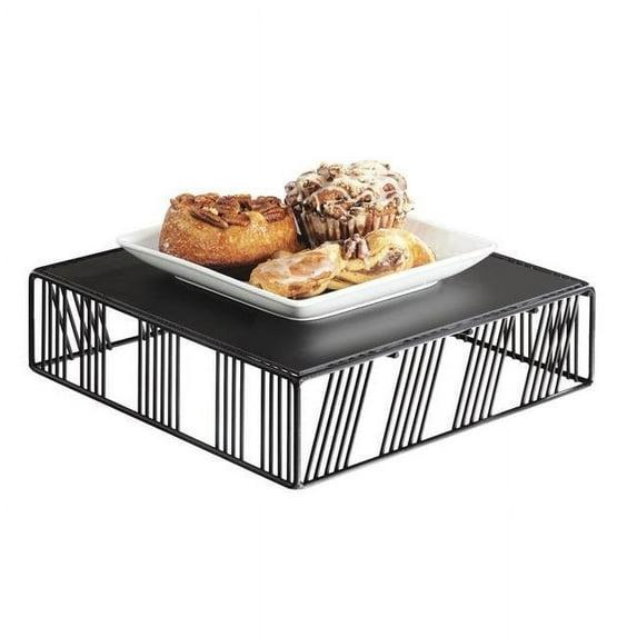 Cal-Mil Portland Black Square Metal Riser - 12" x 12" x 3 1/4"
