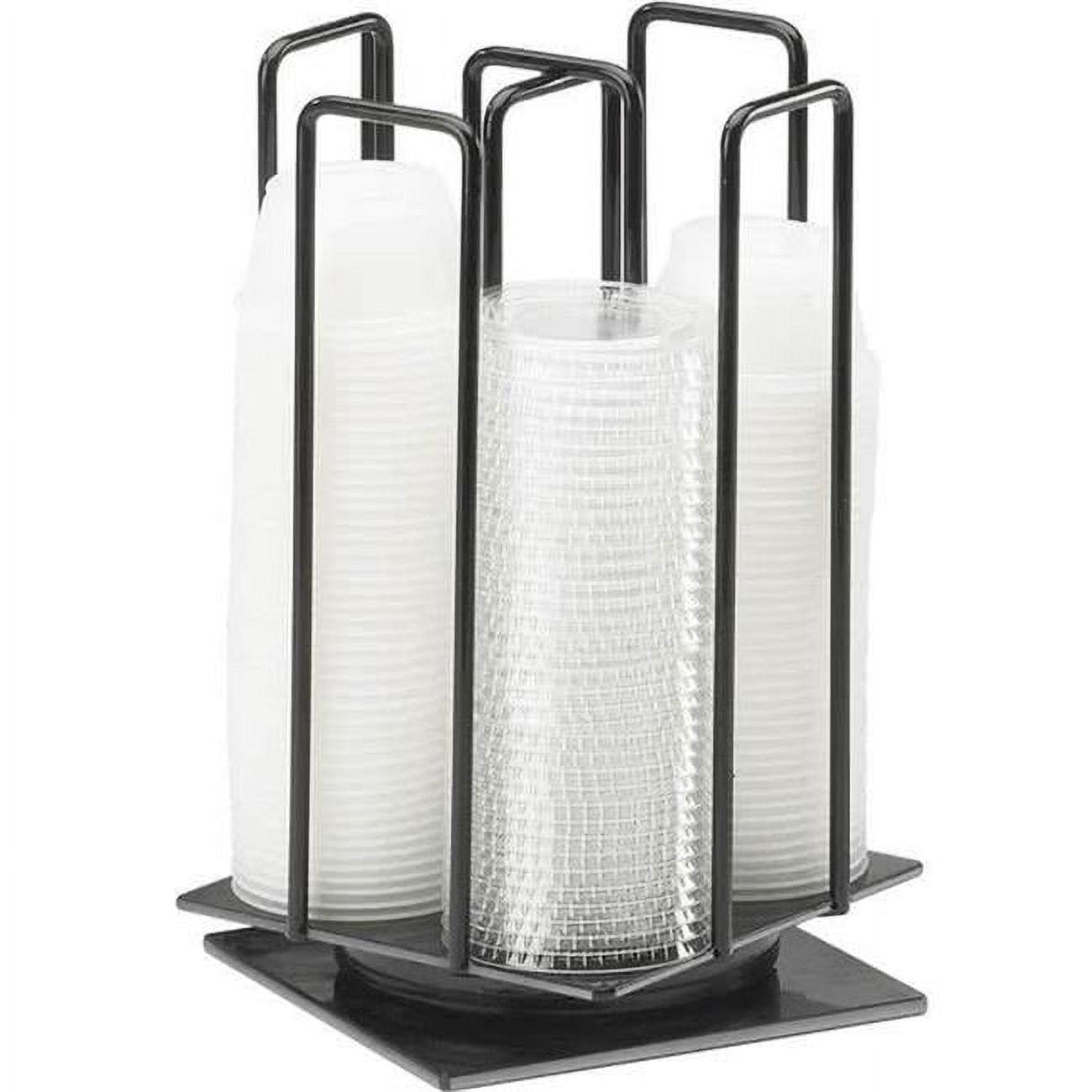 Iron Black 4-Section Revolving Ramekin and Lid Organizer