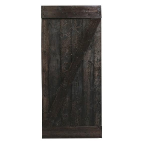 Calhome 84'' Solid Wood Paneled Painted without Installation Hardware Kit Barn Door