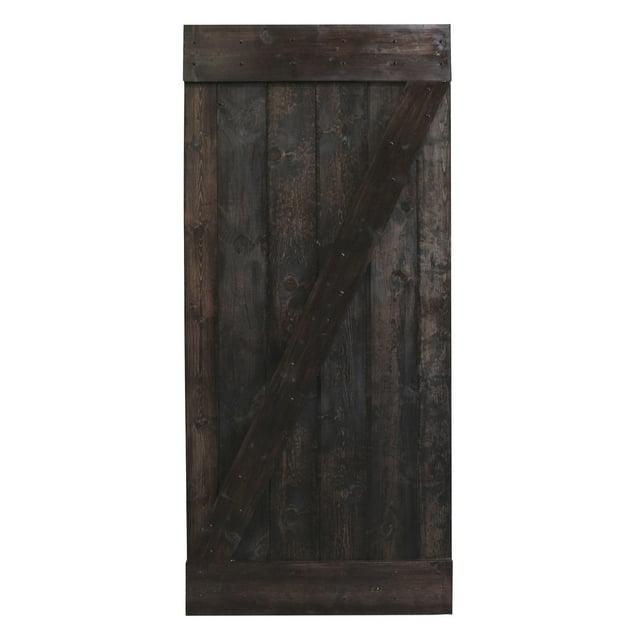 Calhome 84'' Solid Wood Paneled Painted without Installation Hardware Kit Barn Door