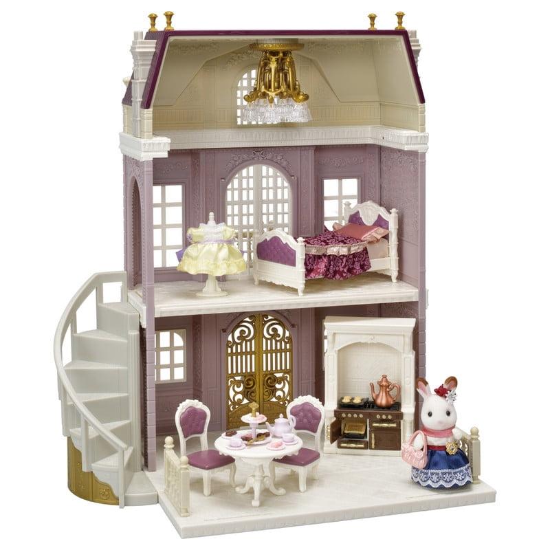 Calico Critters Town Series Elegant Town Manor Gift Set, Dollhouse Playset with Figure, Furniture and Accessories