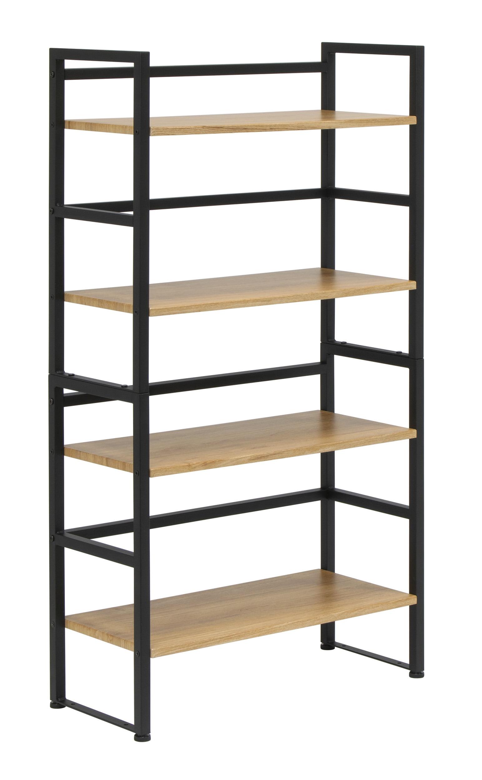 Ashwood Black Metal Frame Stackable Bookshelf