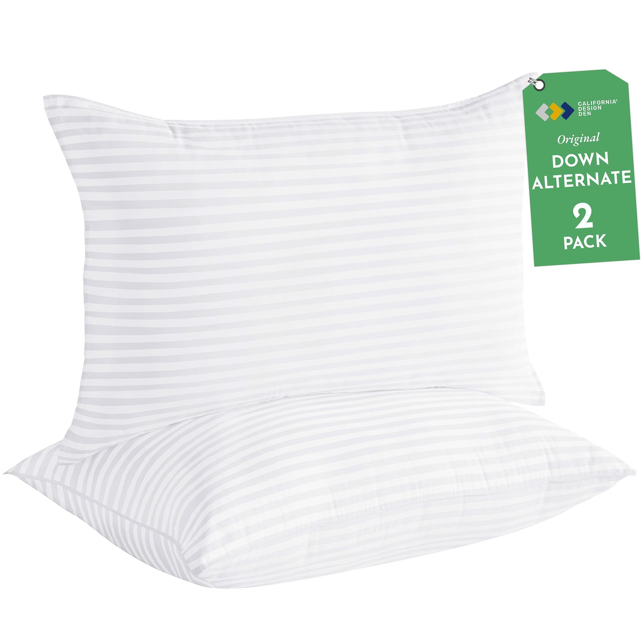 California Design Den King Size White Cotton Cooling Bed Pillows