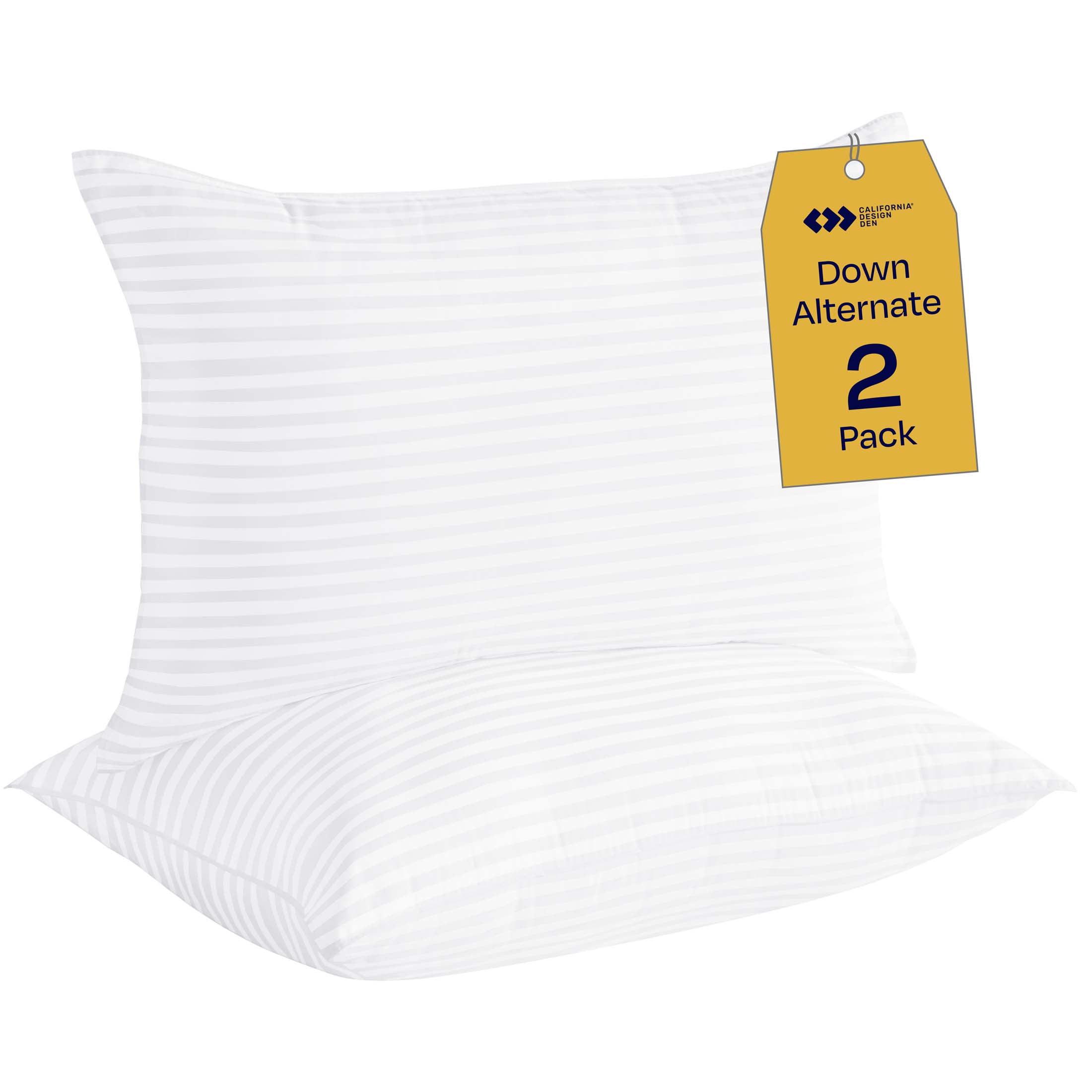 California Design Den Comfort Bed Pillows Standard Size set of 2, Cooling Luxury Hotel Pillows, for Back, Stomach, Side Sleepers 20 x 26 Inches