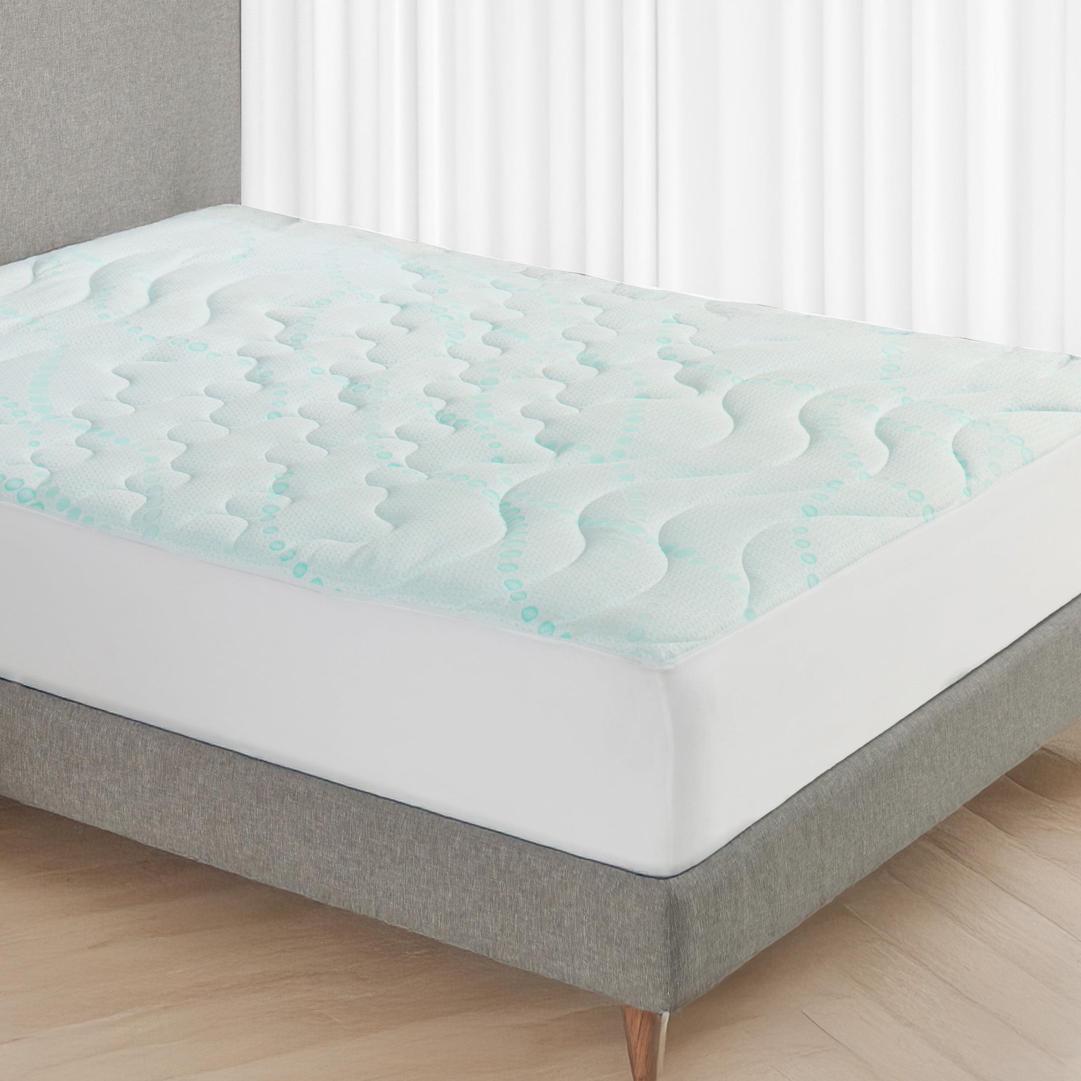 3-Zone Cooling Mattress Pad, Quilted Mattress Pad with Deep Pocket, Fits 8 - 20 Inch Mattress