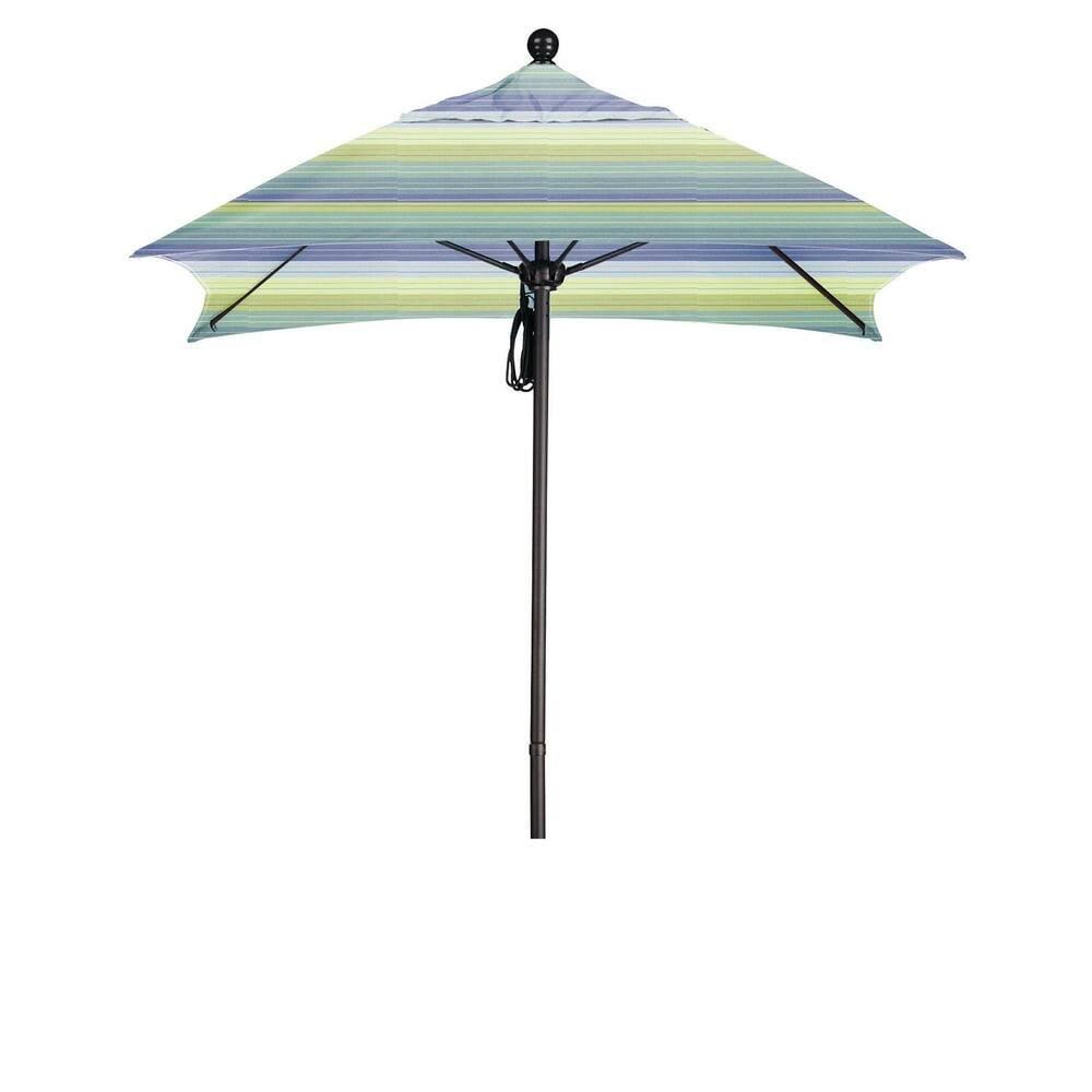 California Umbrella Venture 6' Bronze Market Umbrella in Green