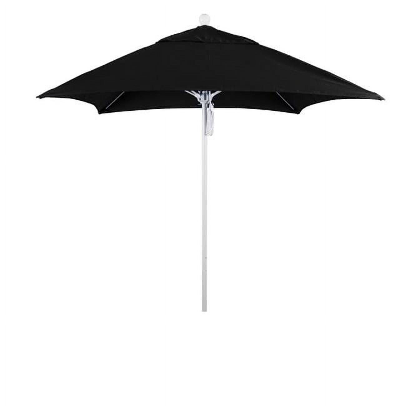 California Umbrella Venture 6' White Market Umbrella in Black