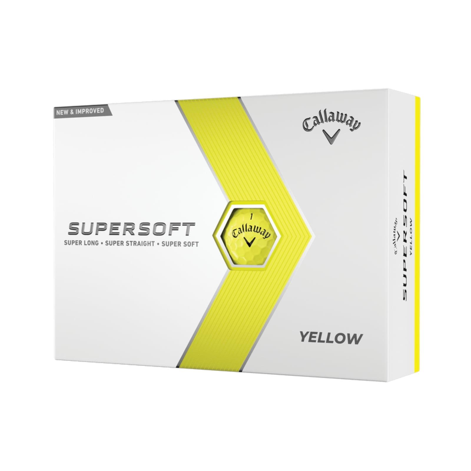 Callaway Supersoft Golf Balls 12pk - Yellow: Rubber Core, Ionomer Shell
