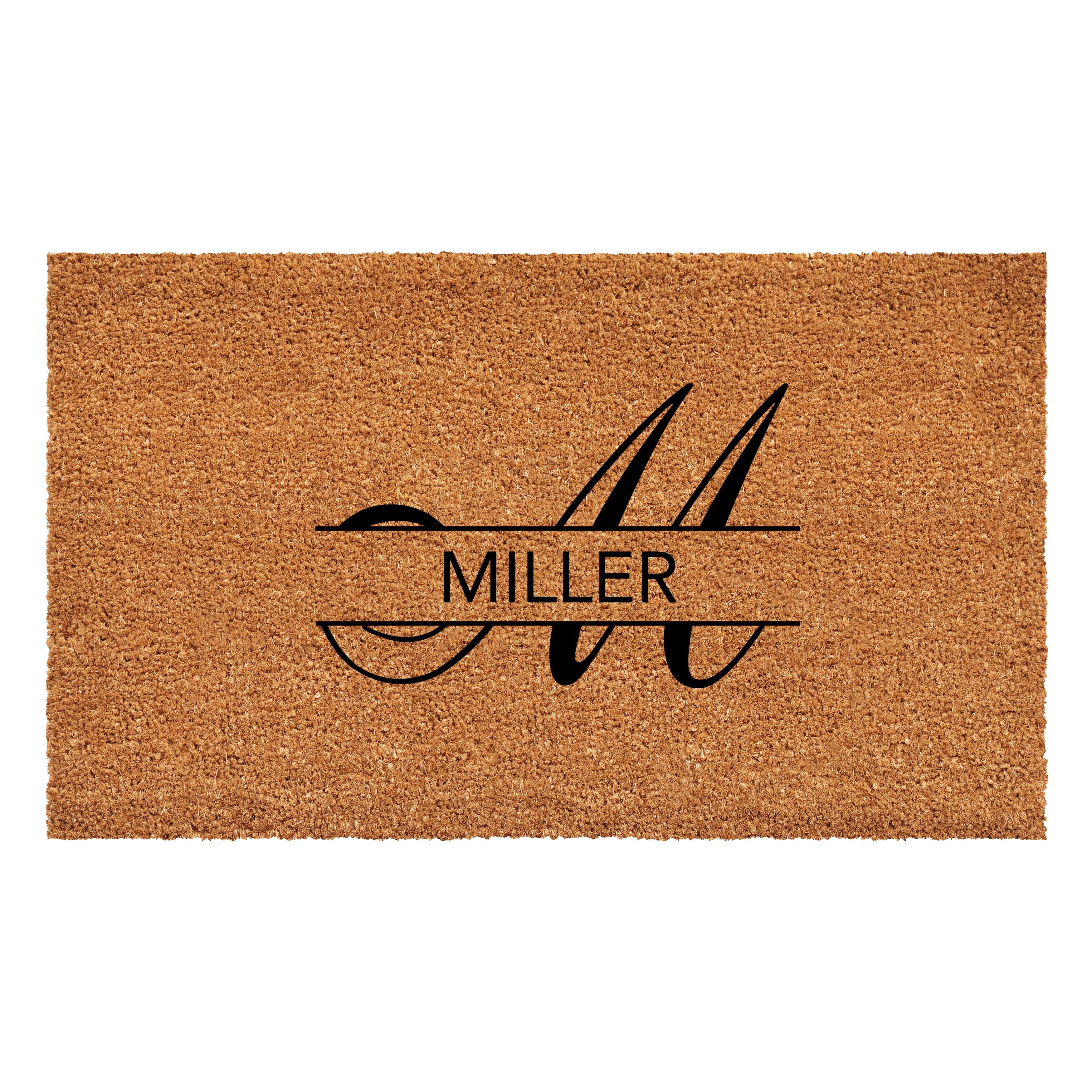 Miller Personalized Natural Coir Outdoor Doormat 17" x 29"