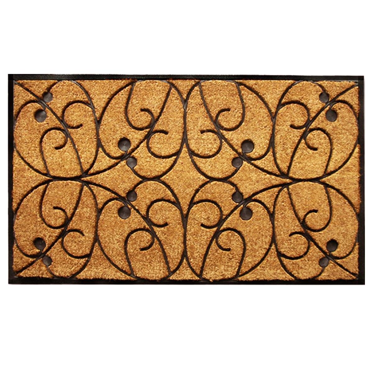 Elegant Coir and Rubber 24" x 36" Outdoor Doormat