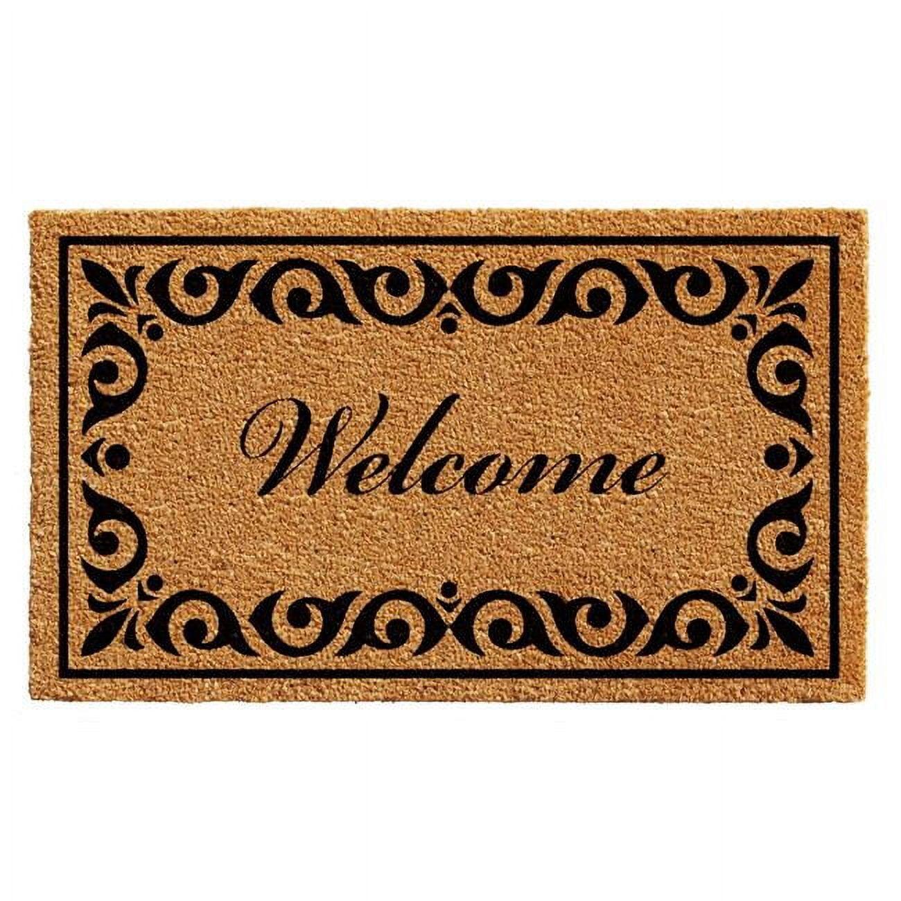 Natural Coir Rectangular Welcome Outdoor Doormat 17" x 29"