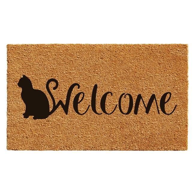 Brown Coir Animal Print Outdoor Welcome Doormat