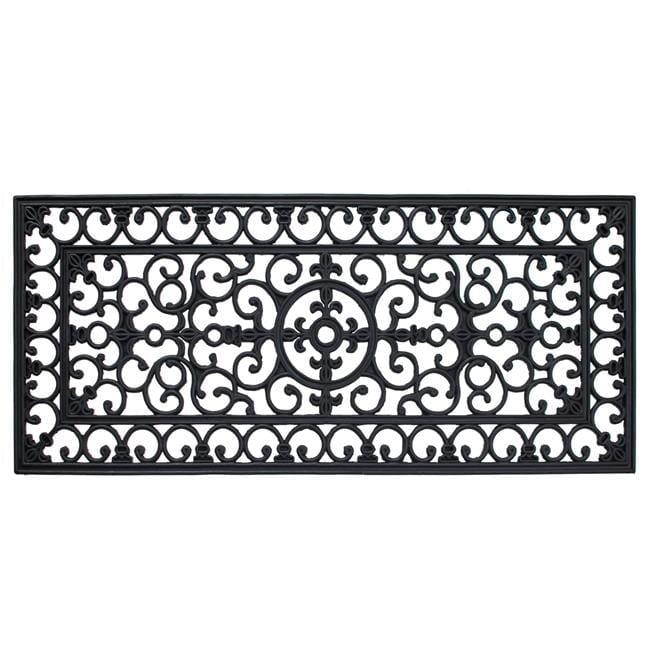 Calloway Mills Fleur De Lis Rubber Outdoor Doormat 17" x 41"