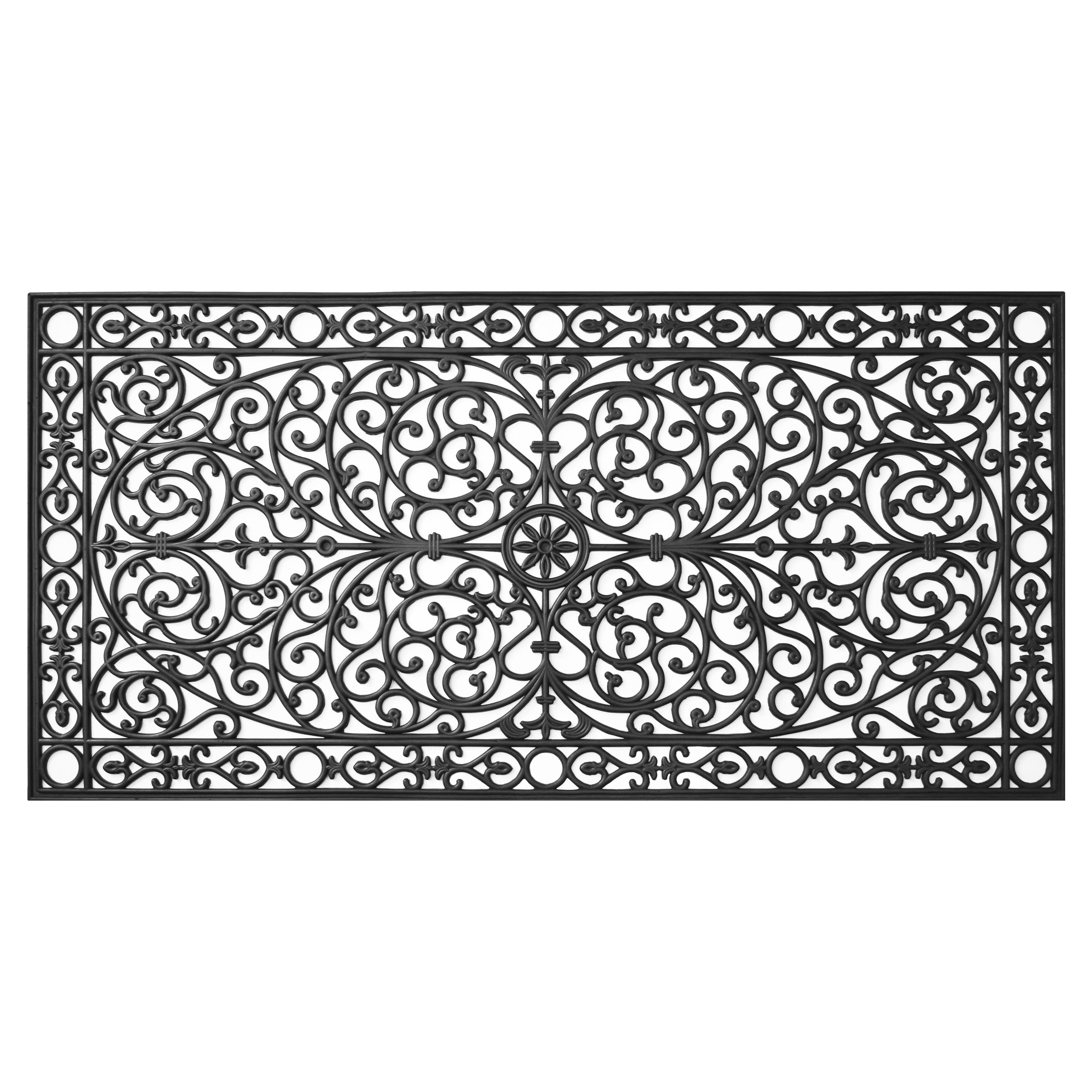 Gatsby Extra-Large Black Rubber Outdoor Doormat