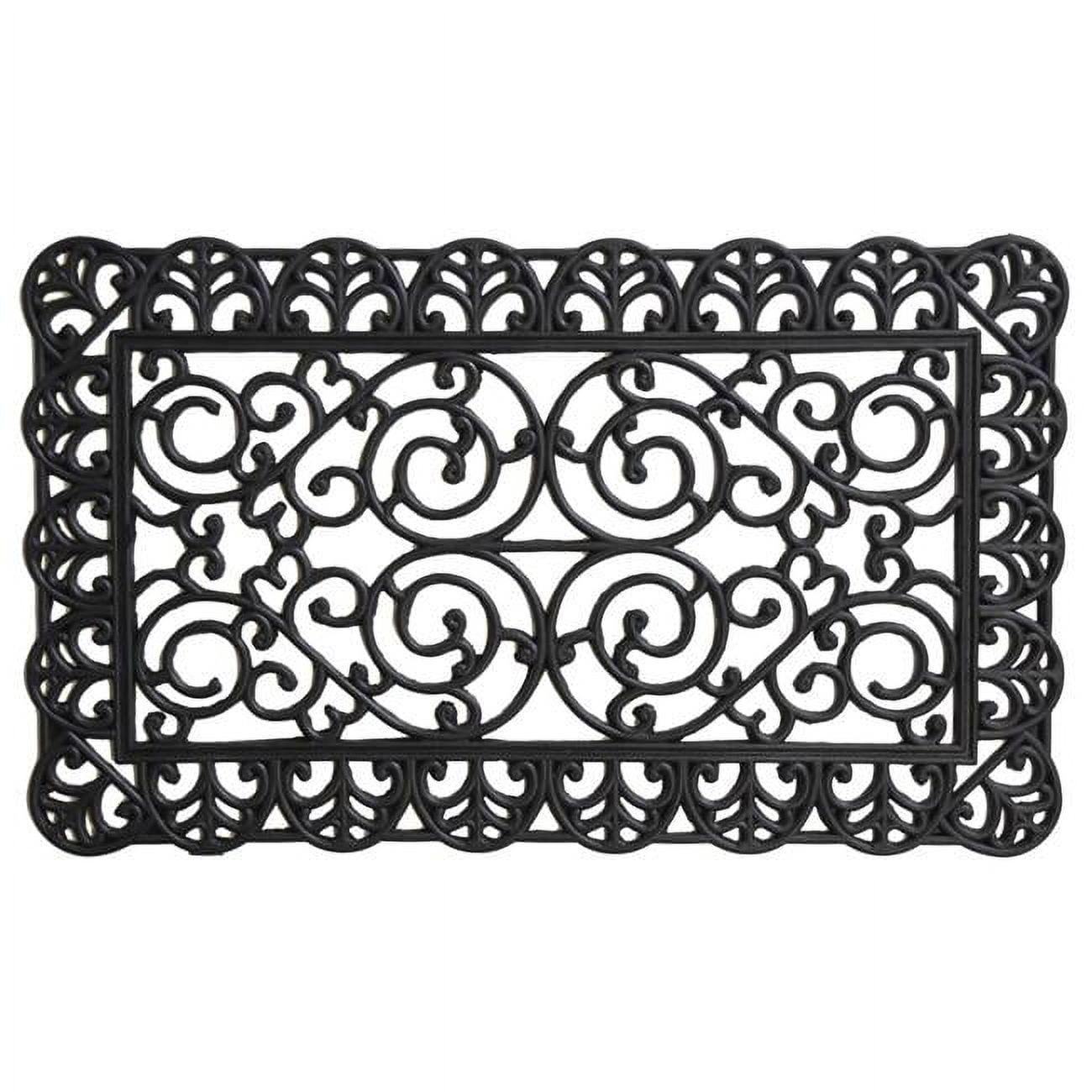 Calloway Mills Fleur De Lis Rubber Outdoor Doormat 18" x 30"