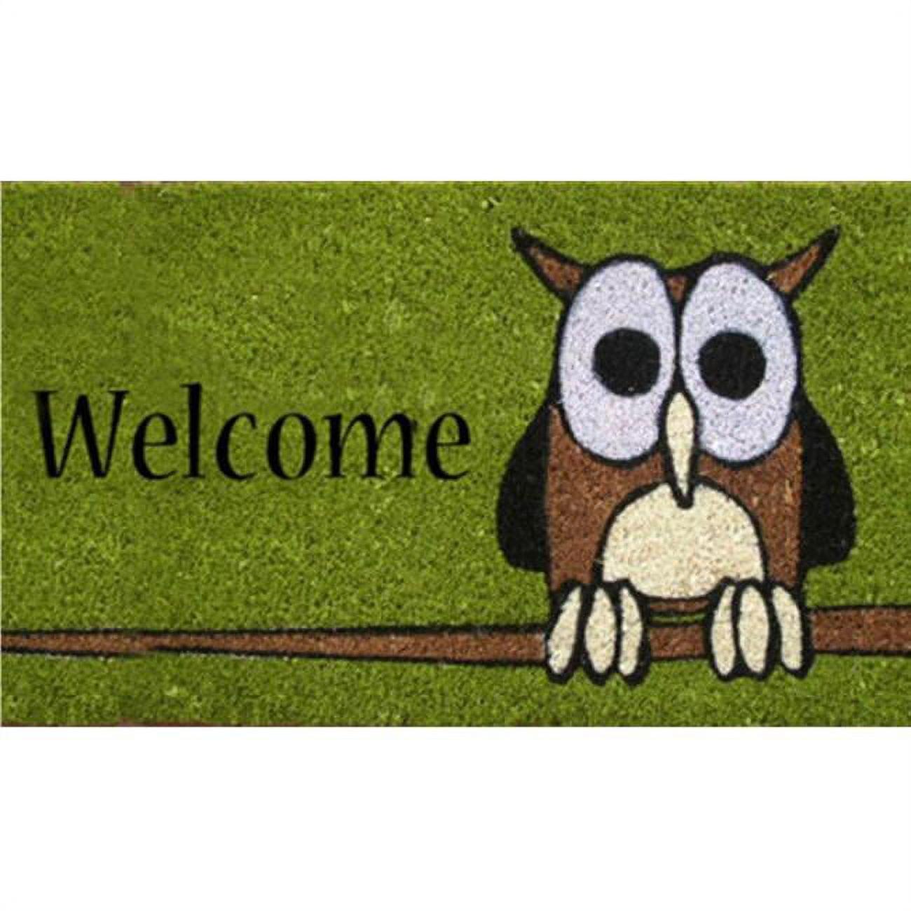 Natural Coir Rectangular 'Welcome' Indoor/Outdoor Doormat 17" x 29"