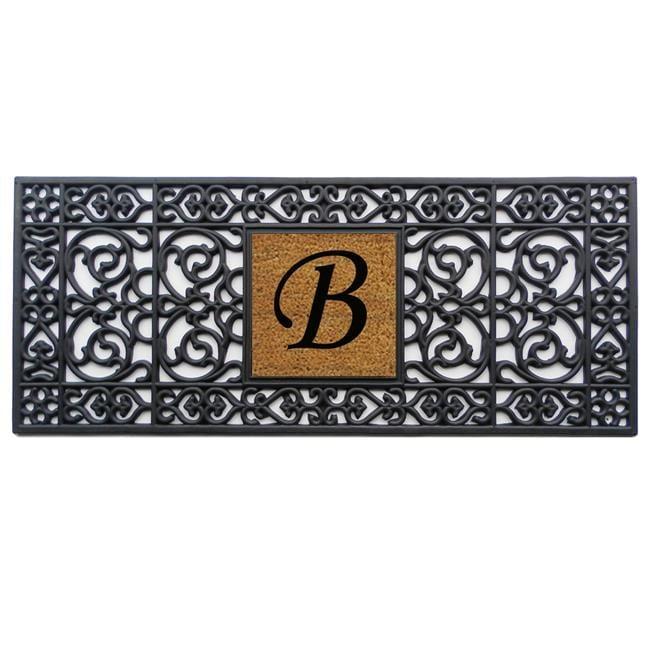 Calloway Mills Rubber Monogram Outdoor Doormat 17" x 41" (Letter B)