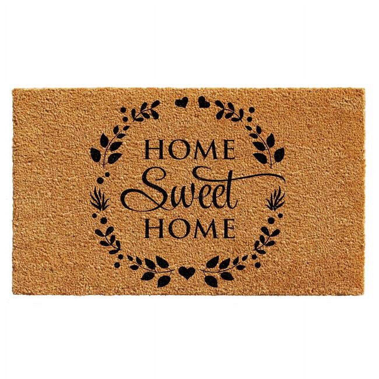 Sweet Wreath 29" x 17" Coir Outdoor Doormat