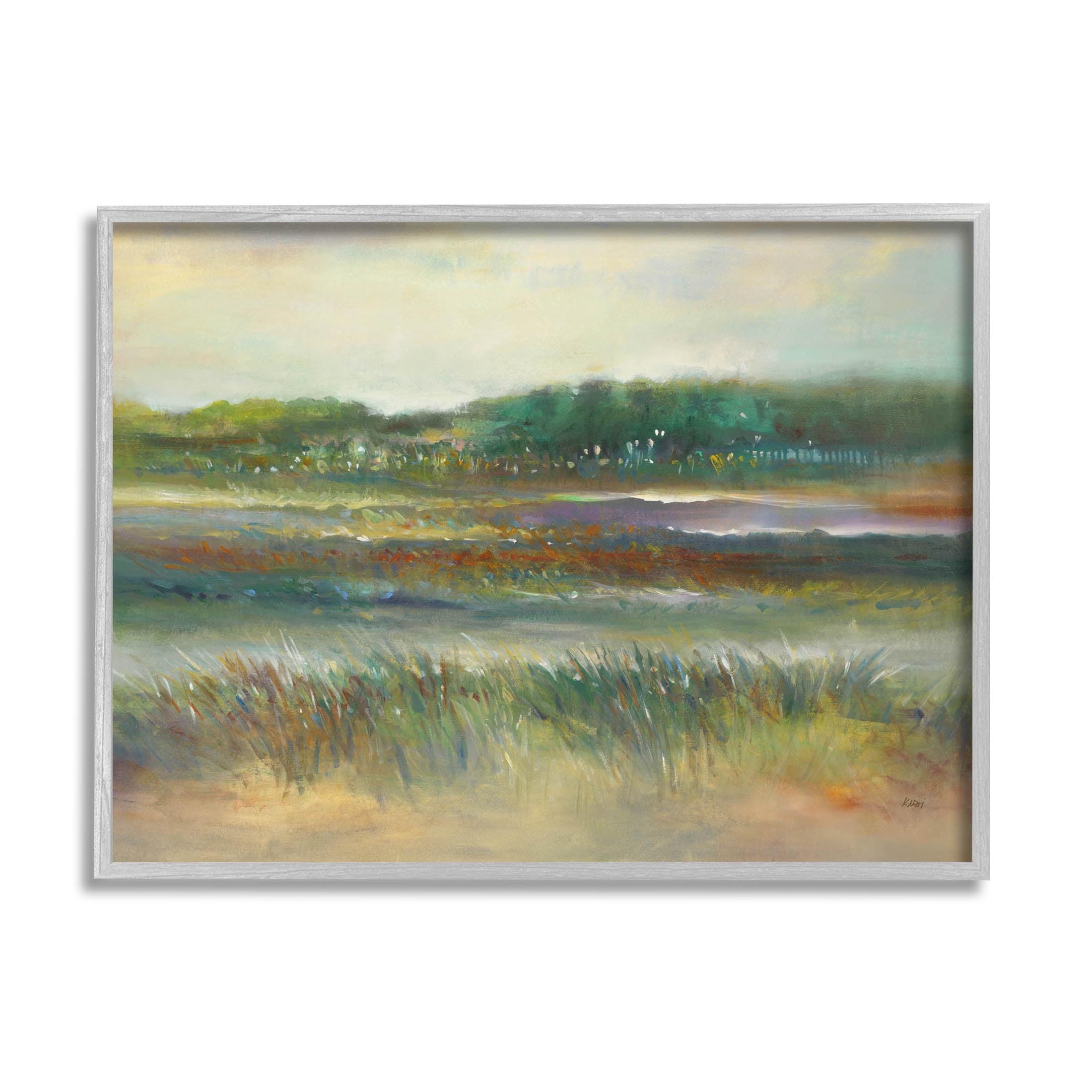 Stupell Industries " Calming Countryside Scenery Field " by K. Nari Painting Print
