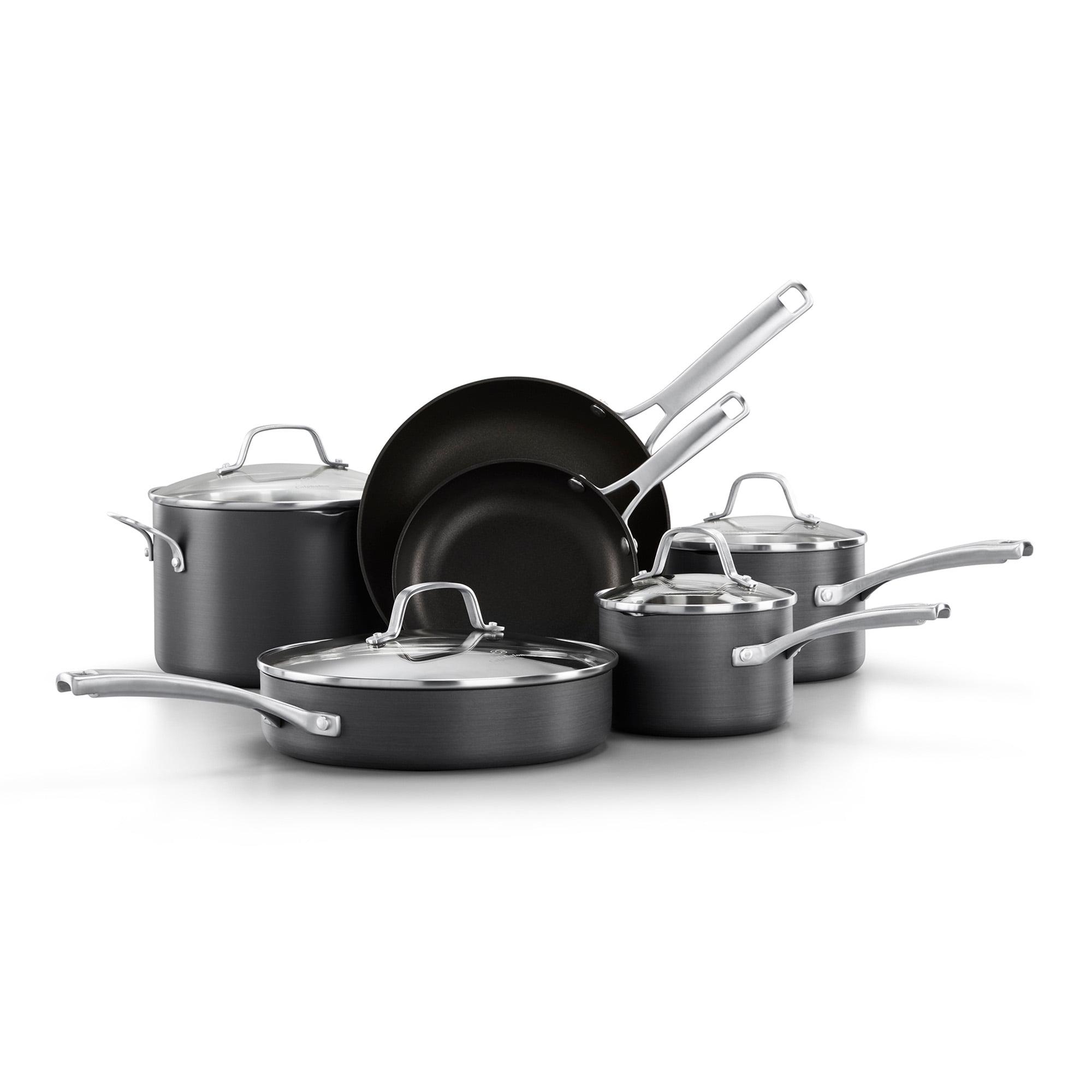 Calphalon 10-Piece Gray Nonstick Aluminum Cookware Set