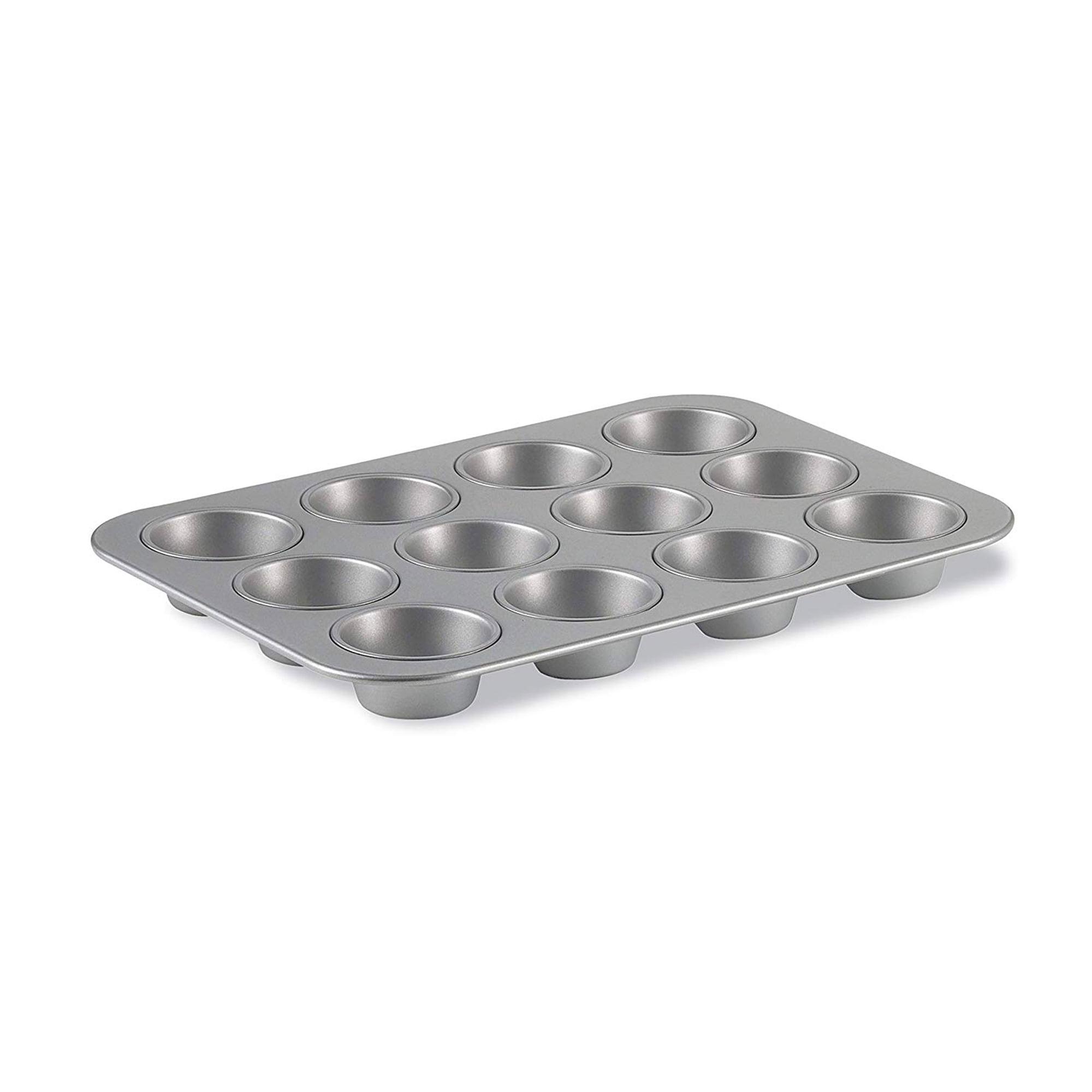 Silver Nonstick 12-Cup Steel Muffin Pan