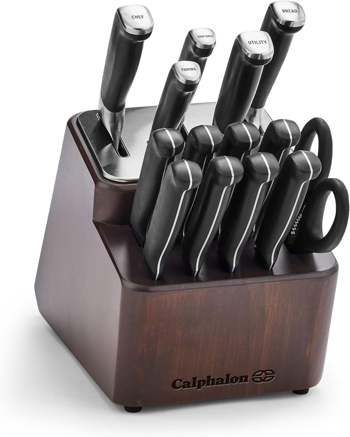 Calphalon ® Premier SharpIN ™ 15-Piece Knife Block Set with Self-Sharpening Knife Block