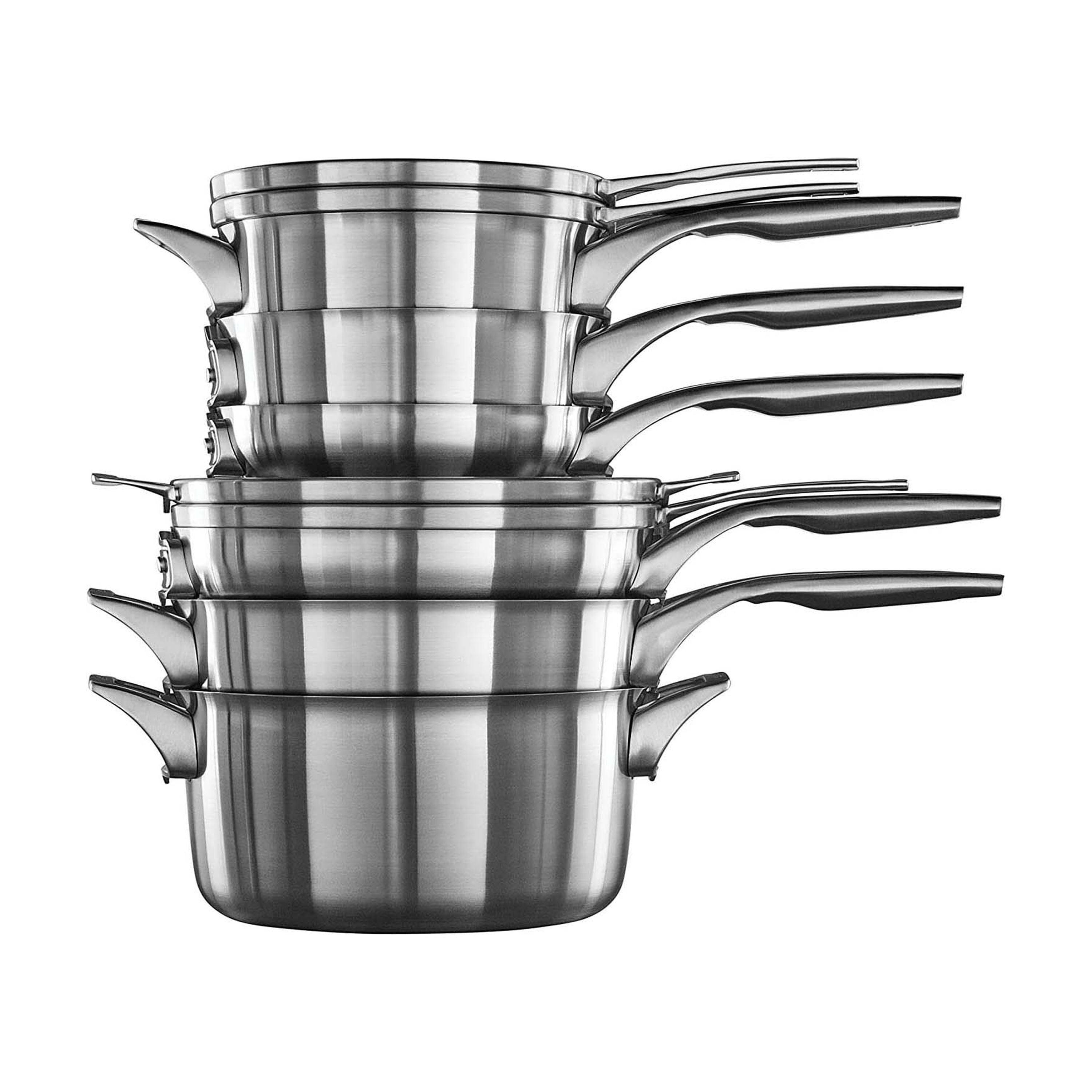 Calphalon ® Premier 10-Piece Space-Saving Stainless Steel Cookware Set
