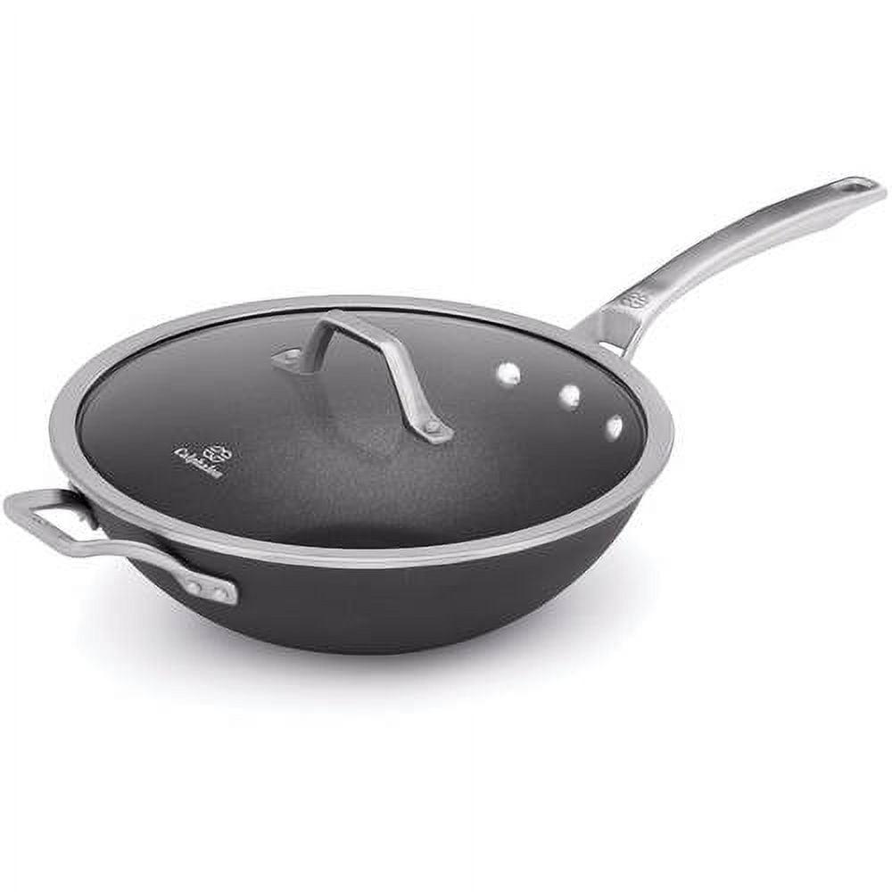 Calphalon Signature 12-Inch Nonstick Flat Bottom Wok with Lid