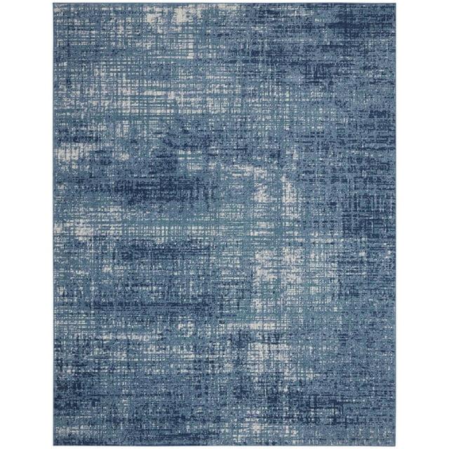 Calvin Klein Abstract Teal/Ivory/Blue Area Rug