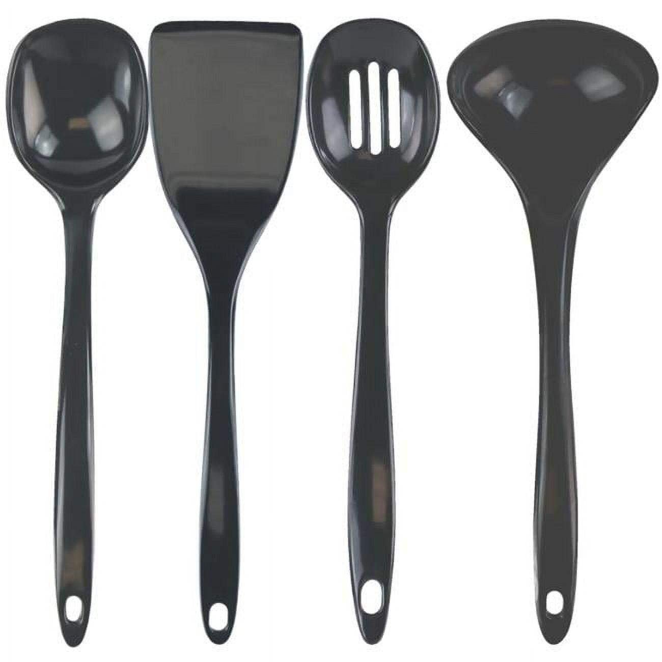 Calypso Basics by Reston Lloyd, 4pc Melamine Utensil Set, Charcoal