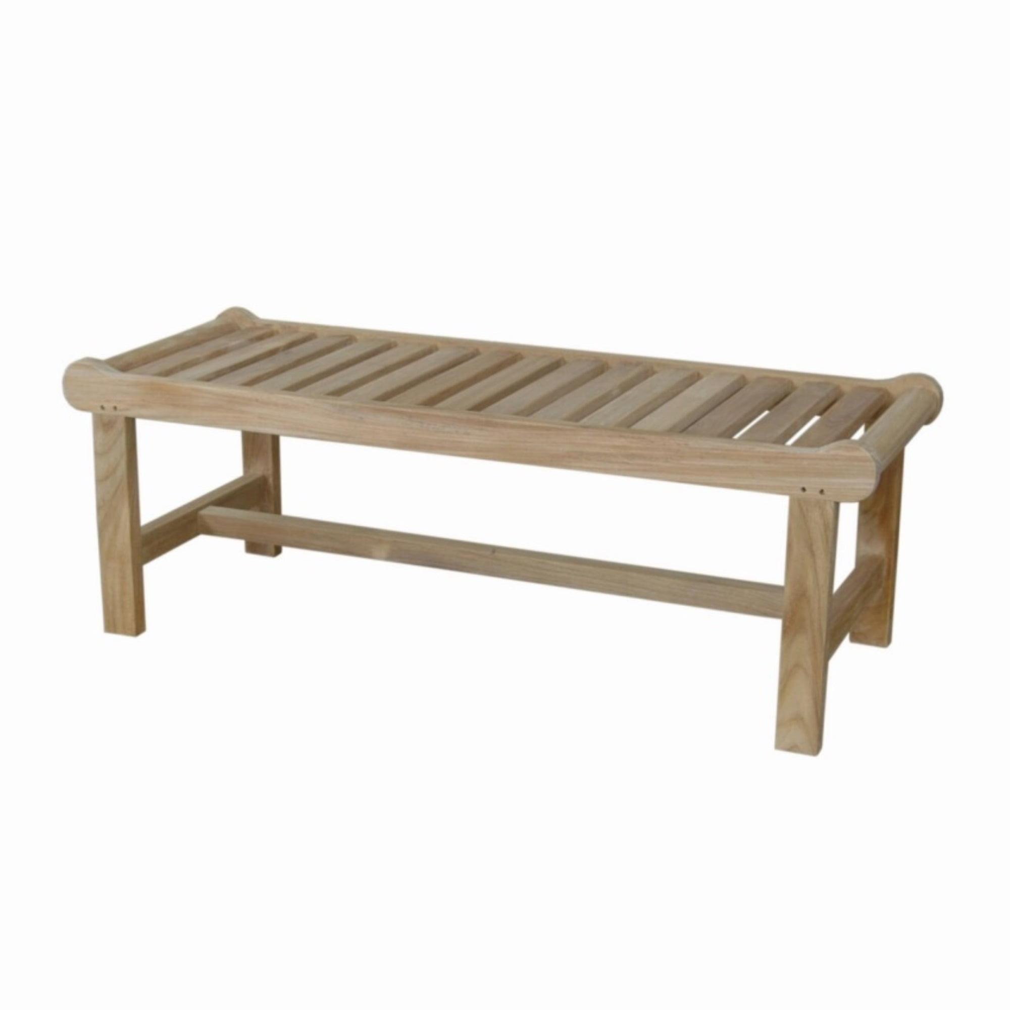 Cambridge Teak 2-Seater Backless Outdoor Bench