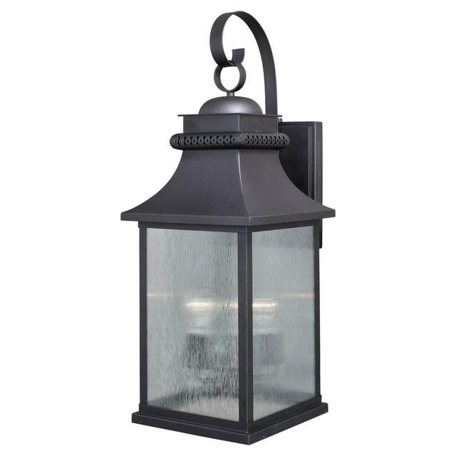 Vaxcel Cambridge 3 Light Dusk to Dawn Bronze Outdoor Wall Lantern Clear Glass