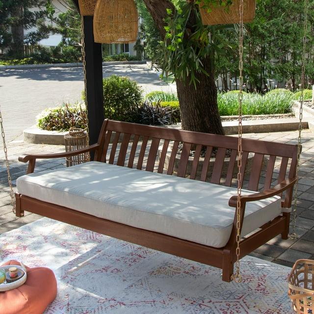 Cambridge Casual  Como Mahogany Outdoor Swing Daybed with Cushion