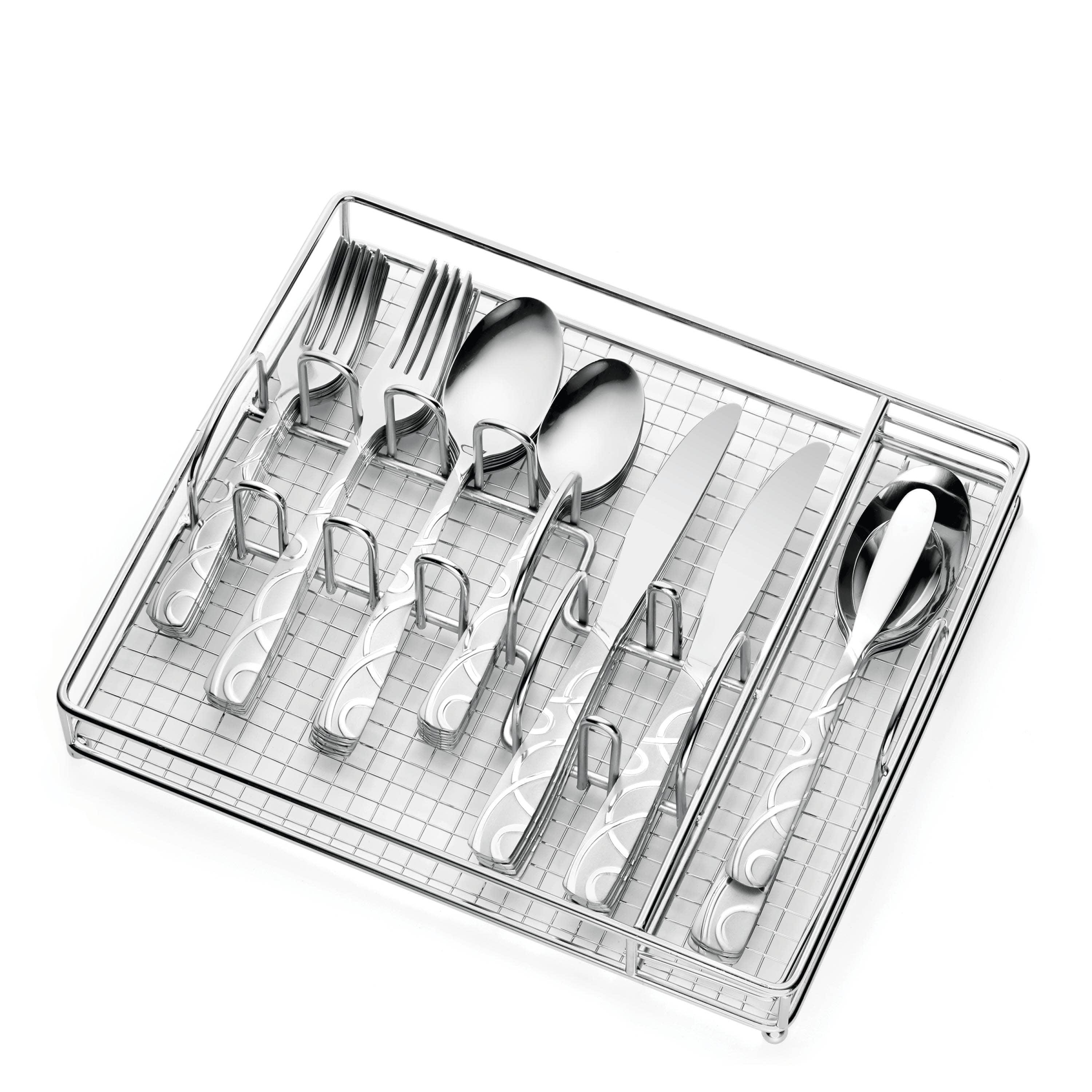 Cambridge Conquest Sand 45-Piece Flatware Set with Caddy