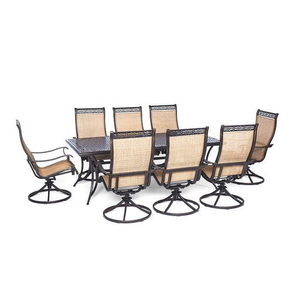 Oil Rubbed Bronze 9-Piece Aluminum Outdoor Dining Set