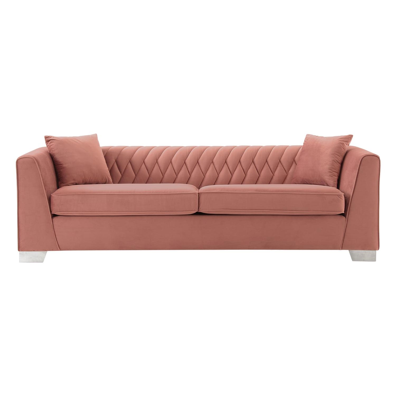 Cambridge Contemporary Sofa Steel/Blush - Armen Living