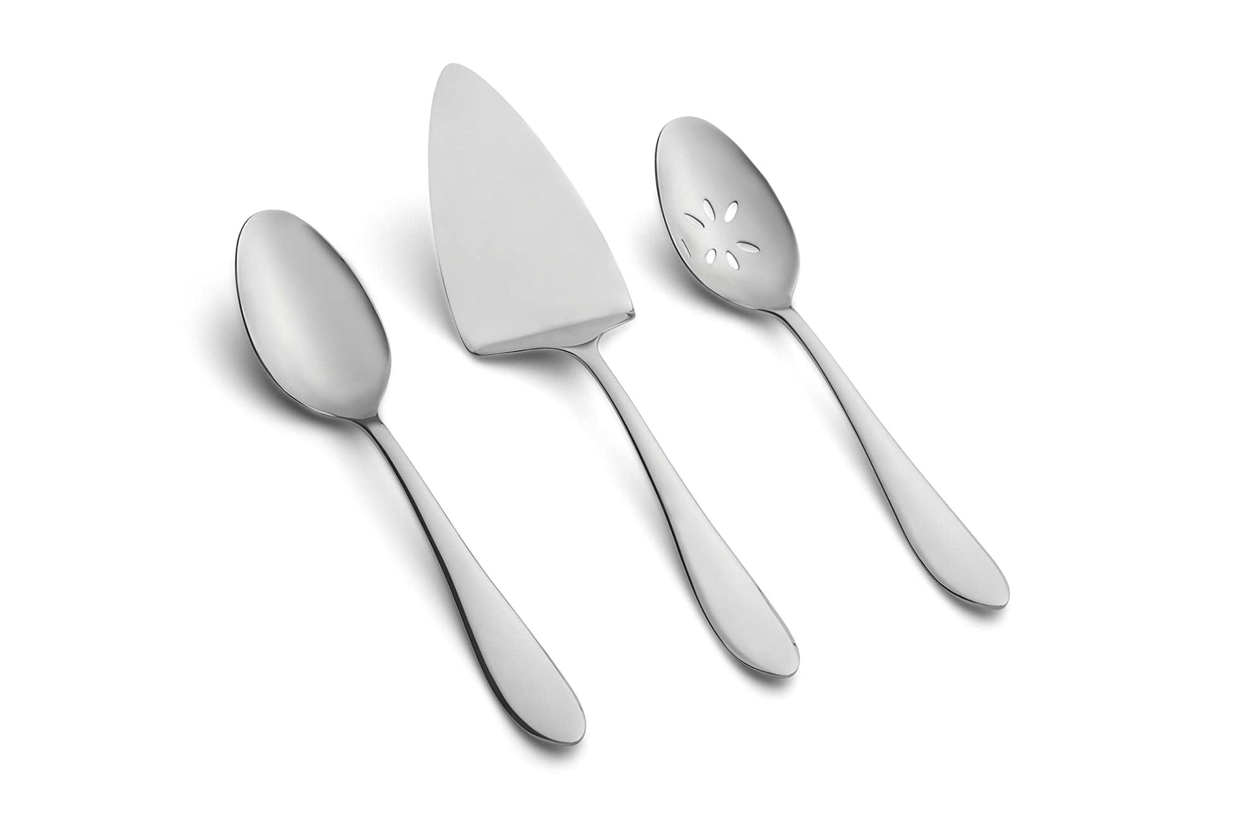 Silver Stainless Steel 3-Piece Cake Server Set