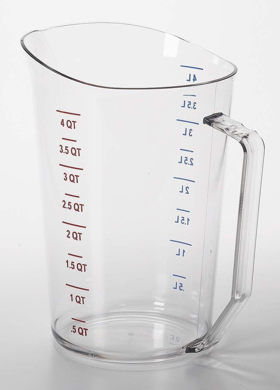 Cambro 4 Quart Clear Polycarbonate Liquid Measuring Cup