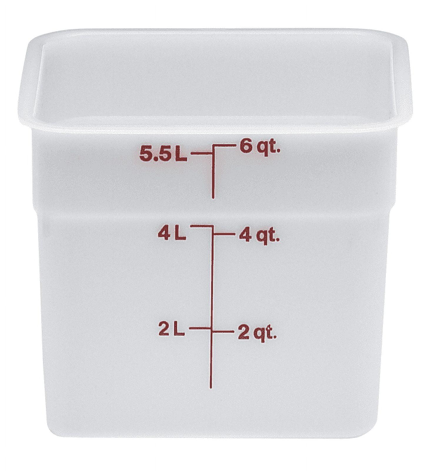 6-Quart White Polyethylene Food Storage Container
