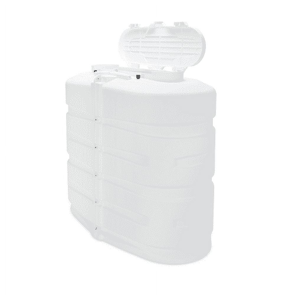 Camco Camper/RV Propane Tank Cover | Features Hinged Top Panel & Custom Molded Design | Fits (2) 30lb Tanks | Protects Propane Tanks during Travel, Camping, RV Storage and Organization | White (50515)