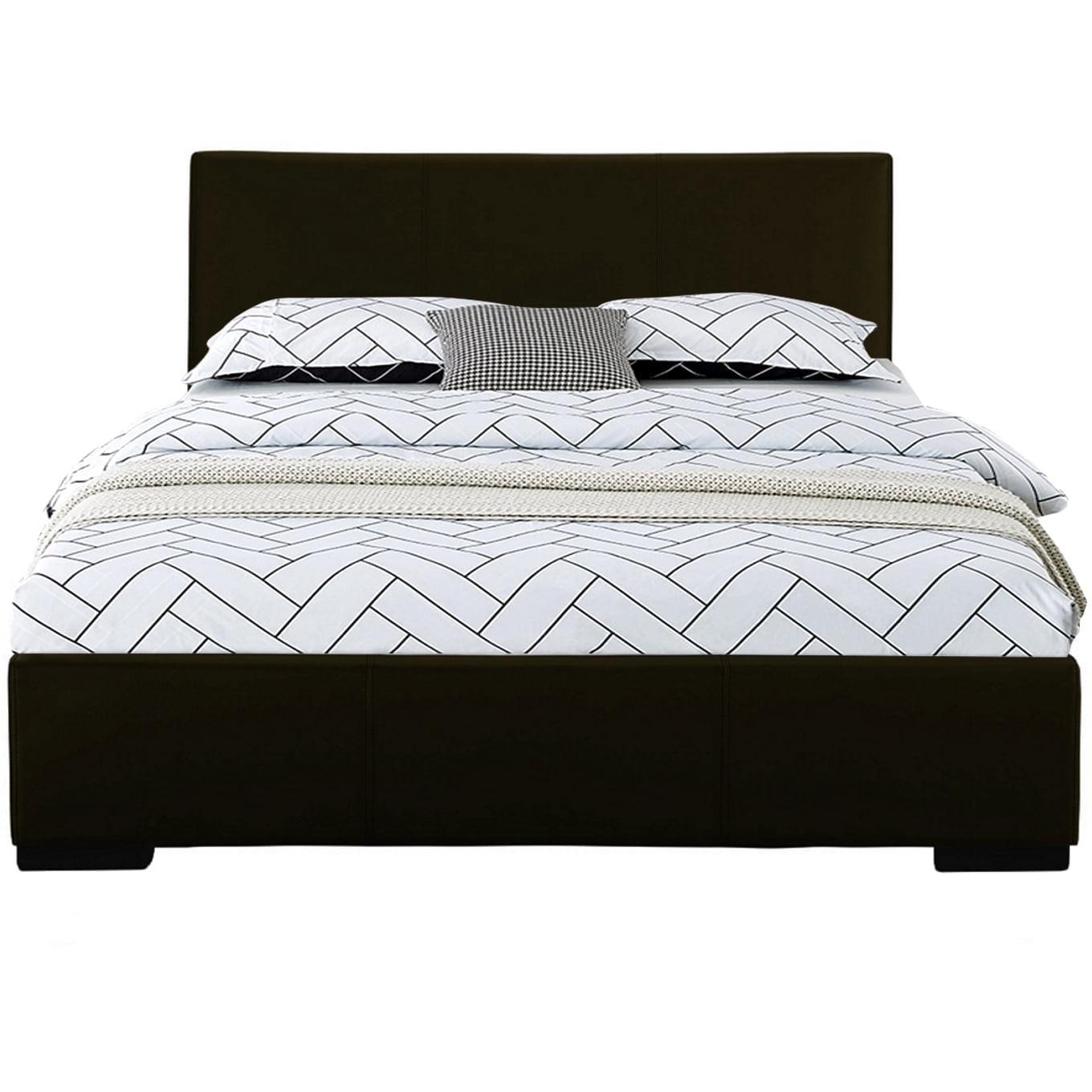 Camden Isle Abbey Platform Bed | Upholstered | Low Profile | King, Black